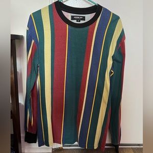 Loose fit small striped long sleeve t-shirt